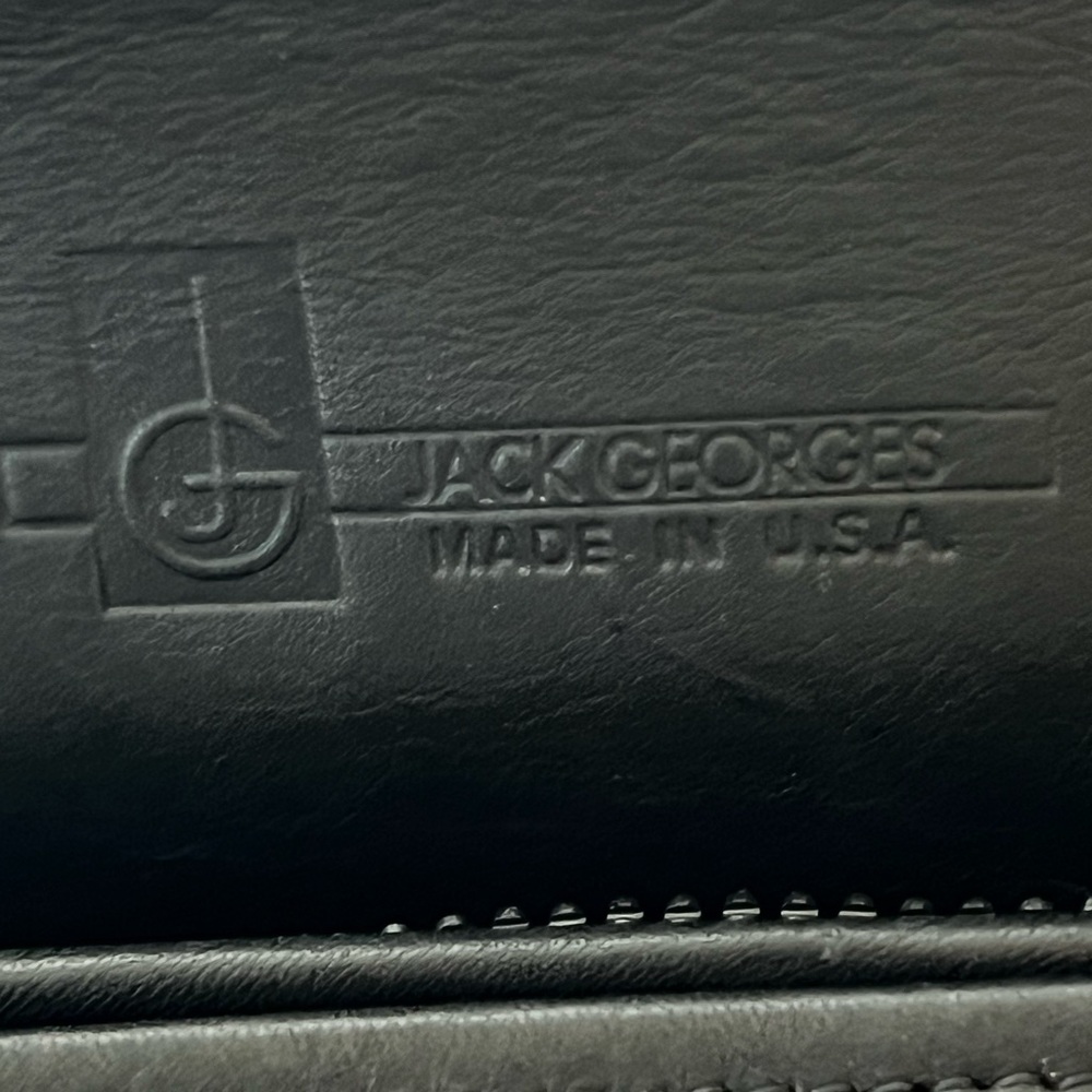 Jack Georges Classic Black Leather Briefcase - Picture 12 of 16